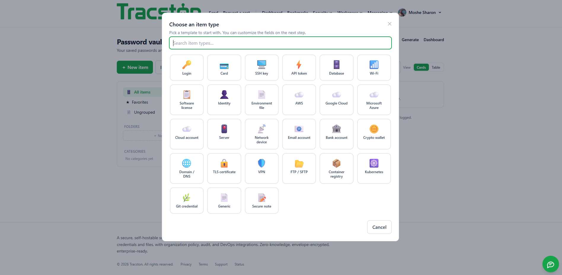 AI Security Platform — password vault